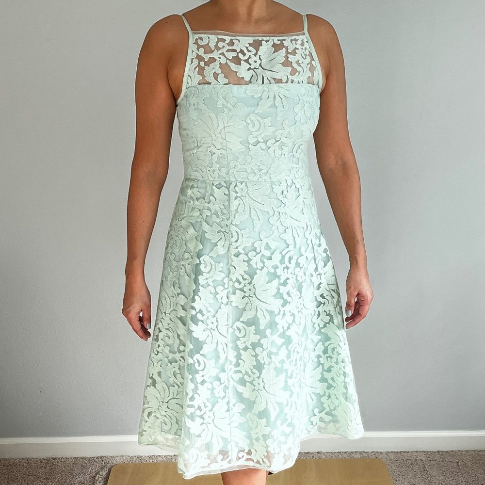 Nanette Lepore Fit & flare lace mint green dress